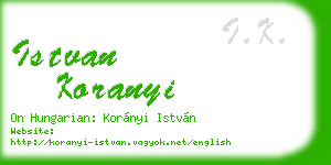 istvan koranyi business card
