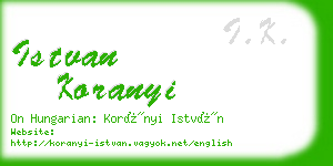 istvan koranyi business card